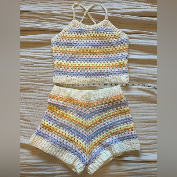Colorful Crochet Two-Piece Set - Picture 2 of 5